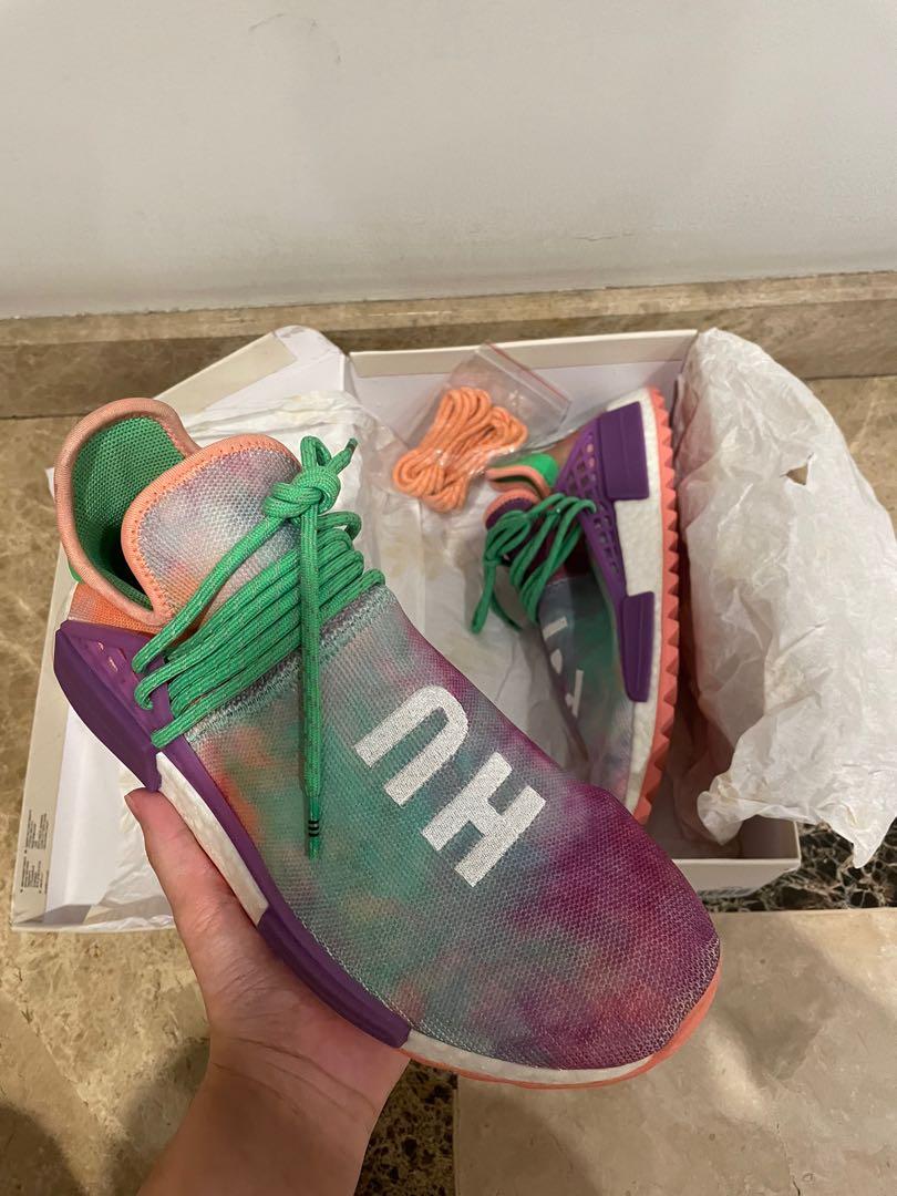 Adidas x Pharrell Williams HU Holi NMD, Fesyen Pria, Sepatu , Sneakers di  Carousell