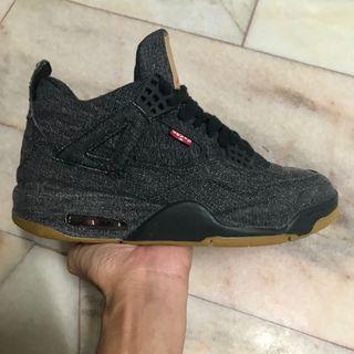 Air Jordan 4 Levis 'Black' 7UK #RARE #PristineCondition
