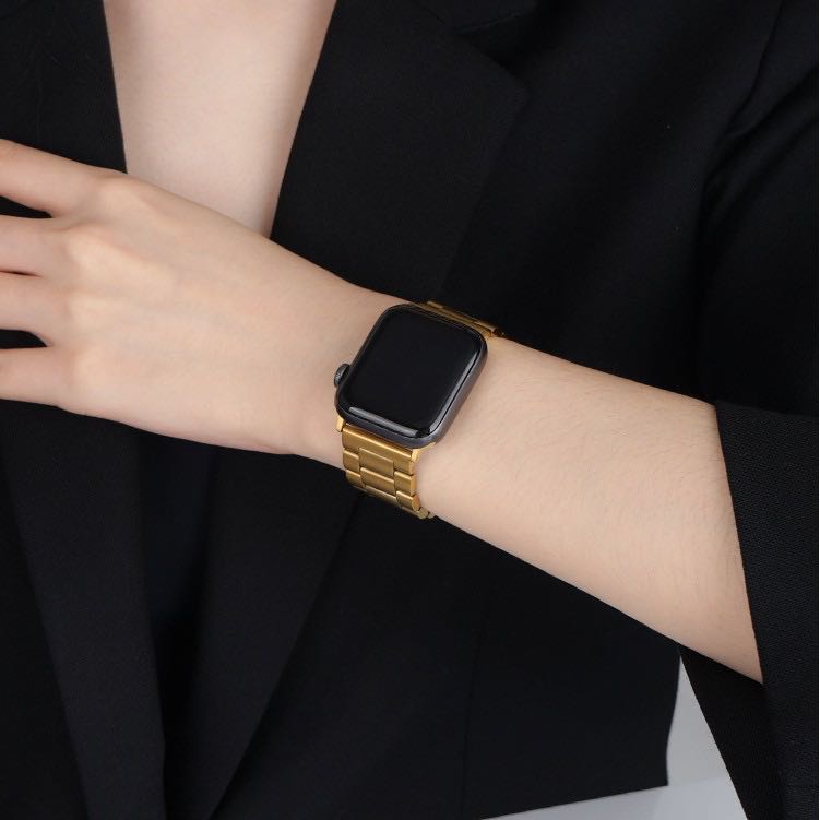 Apple Watch Stainless Steel Link Strap Gold Mobile Phones