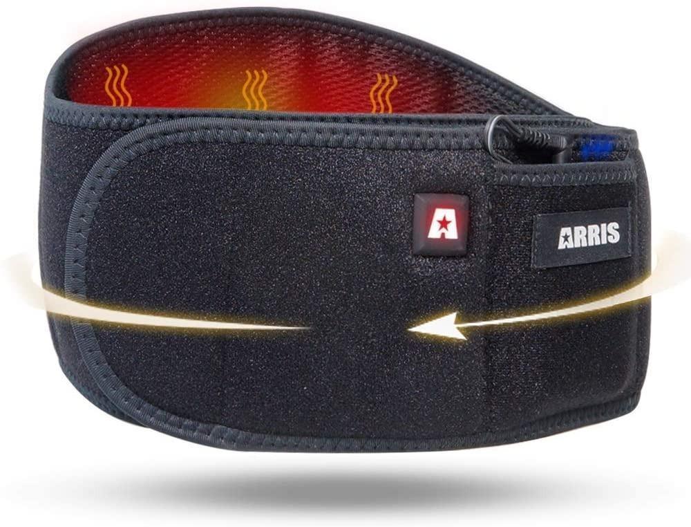 ARRIS Lower Back Heating Pad/Heating Waist Belt Wrap Rechargeable