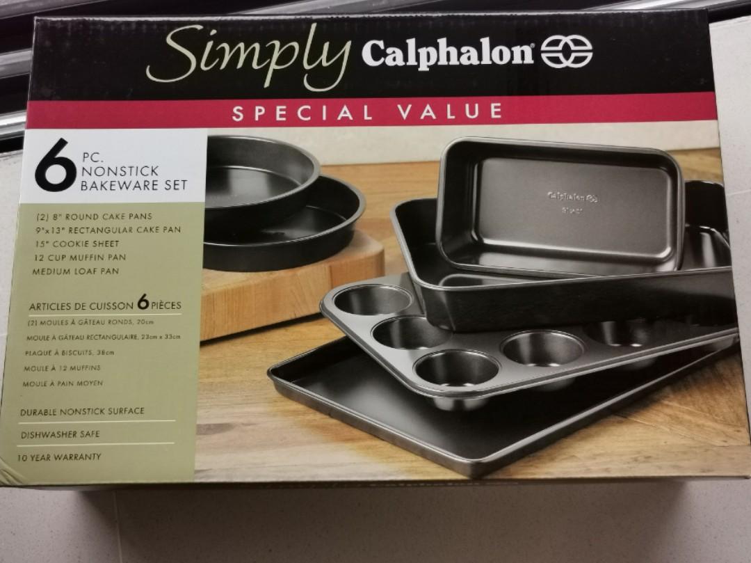 Brand New Simply Calphalon 6 piece nonstick bakeware set