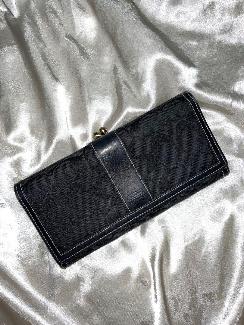 Coach Black Fabric Wallet