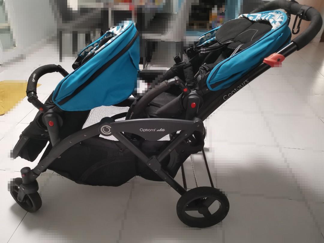 contours double stroller rain cover