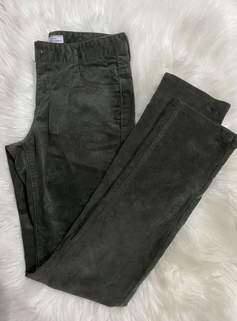 Dark green corduroy pants, Women's 