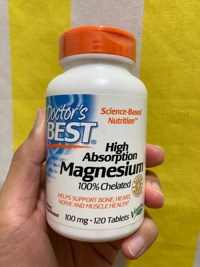 Doctor's Best High Absorption Magnesium Glycinate 100mg . 120 ...