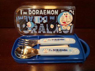 Doraemon toddler utensils with case (Skater brand Japan)