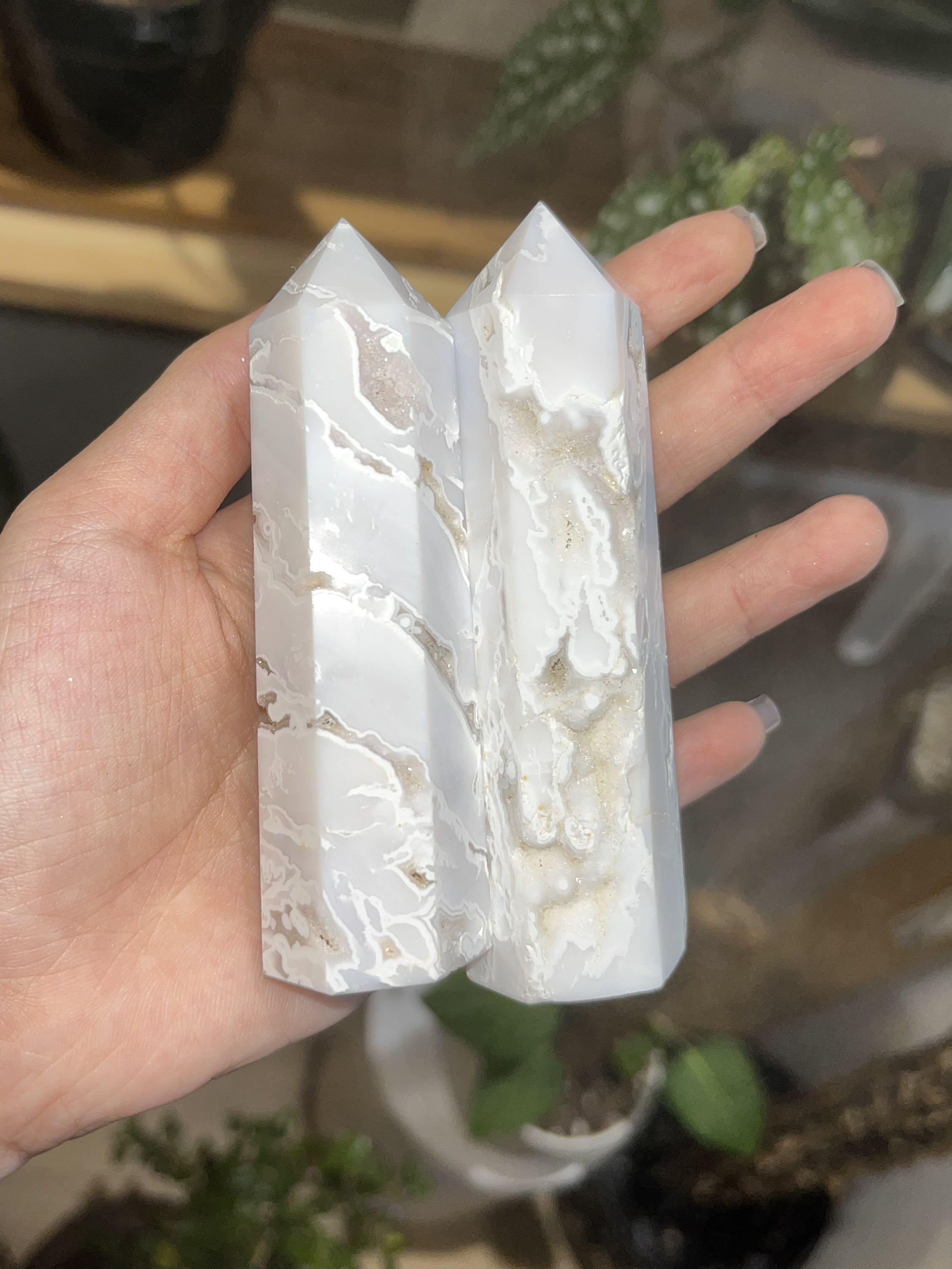 White sales druzy agate