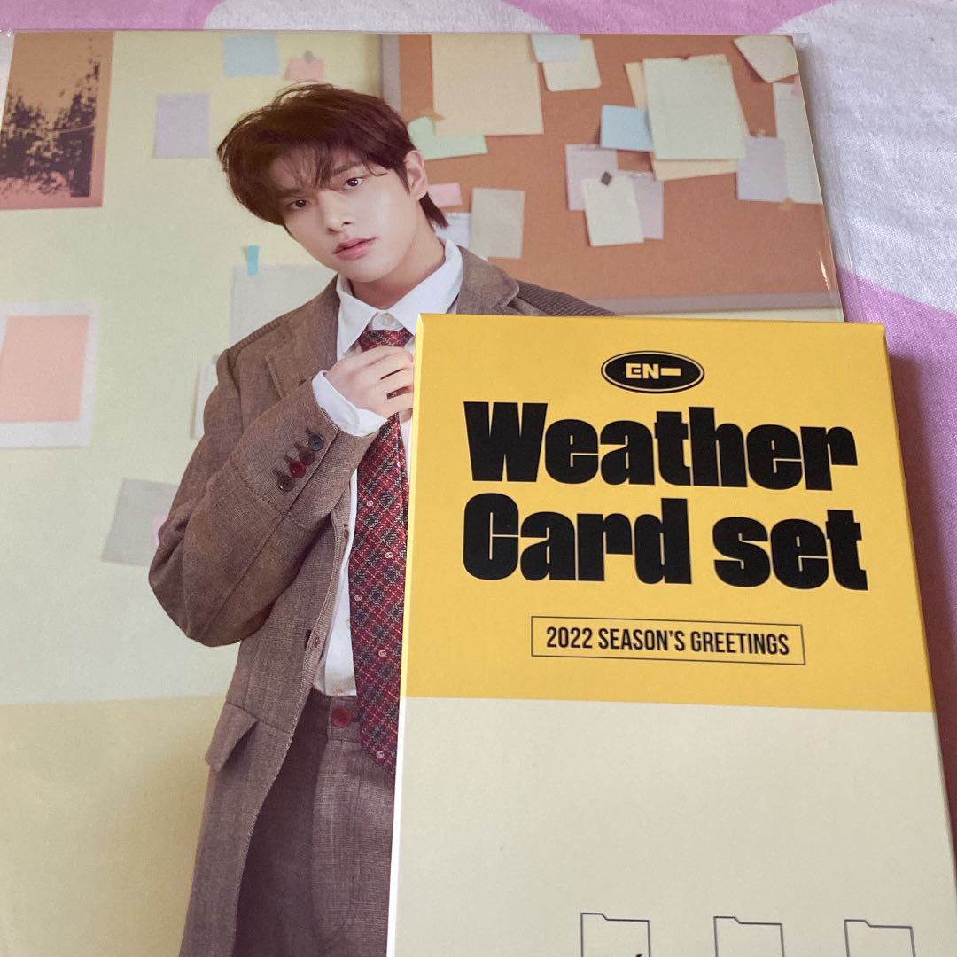 Enhypen seasons greeting Weather card&poster, 興趣及遊戲, 收藏品及紀念品, 韓流