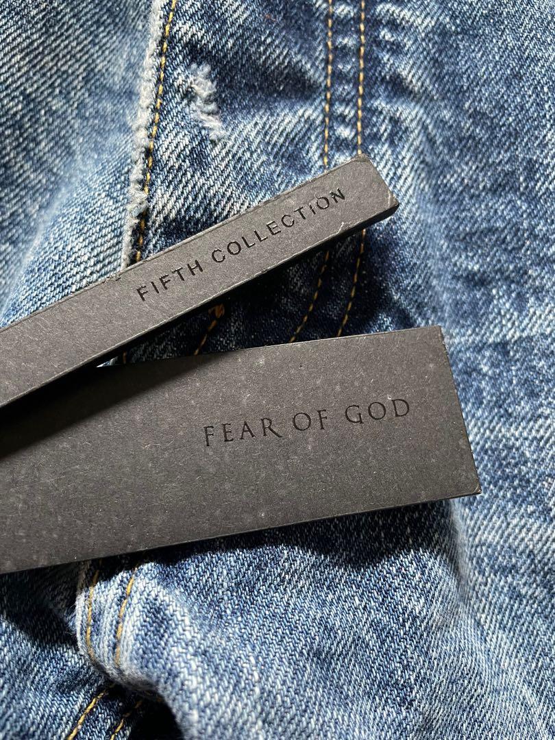 Fear of god fifth collection selvedge denim jeans, Men's Fashion 