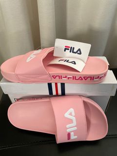 fila flip flops pink