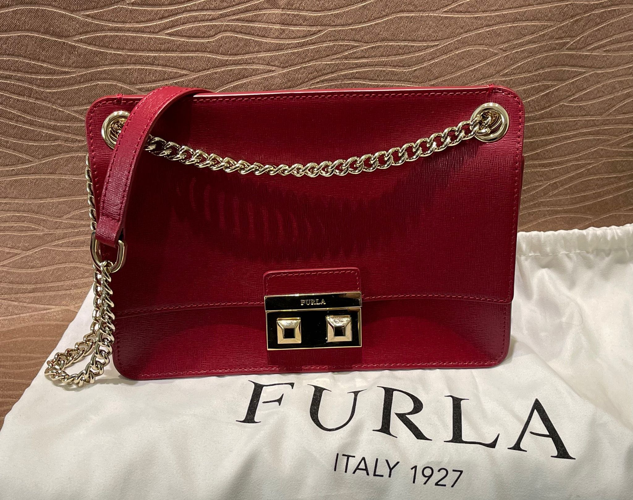 Red furla best sale