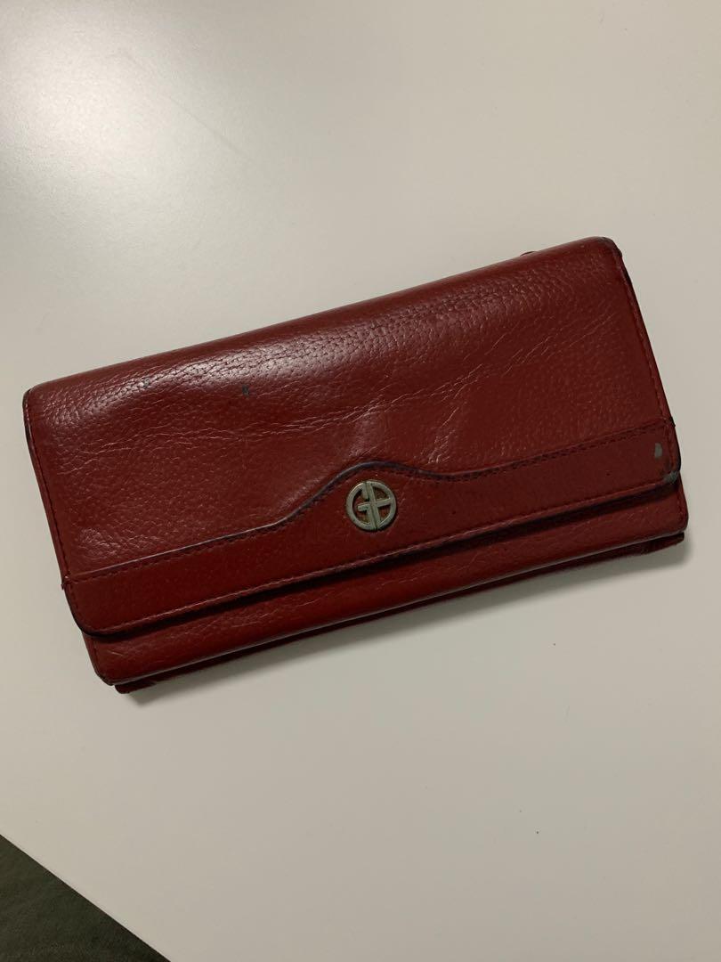 Giani bernini red outlet leather purse