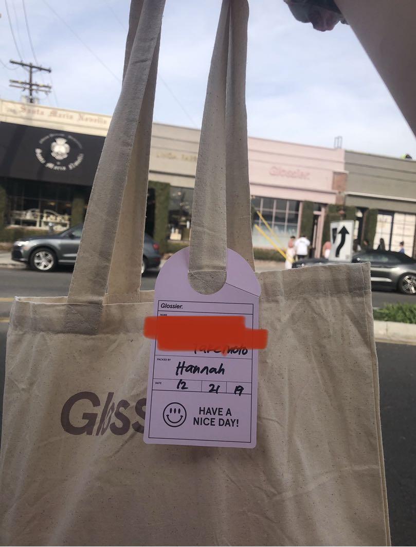 Glossier tote bag hot sale
