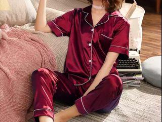 Promo, Good quality sleepwear clothes_silk pajamas_baju tidur_in M&L size