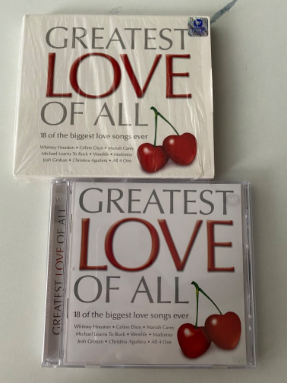 Greatest Love of All Music CD-R Compilation (18 songs), Hobbies & Toys ...
