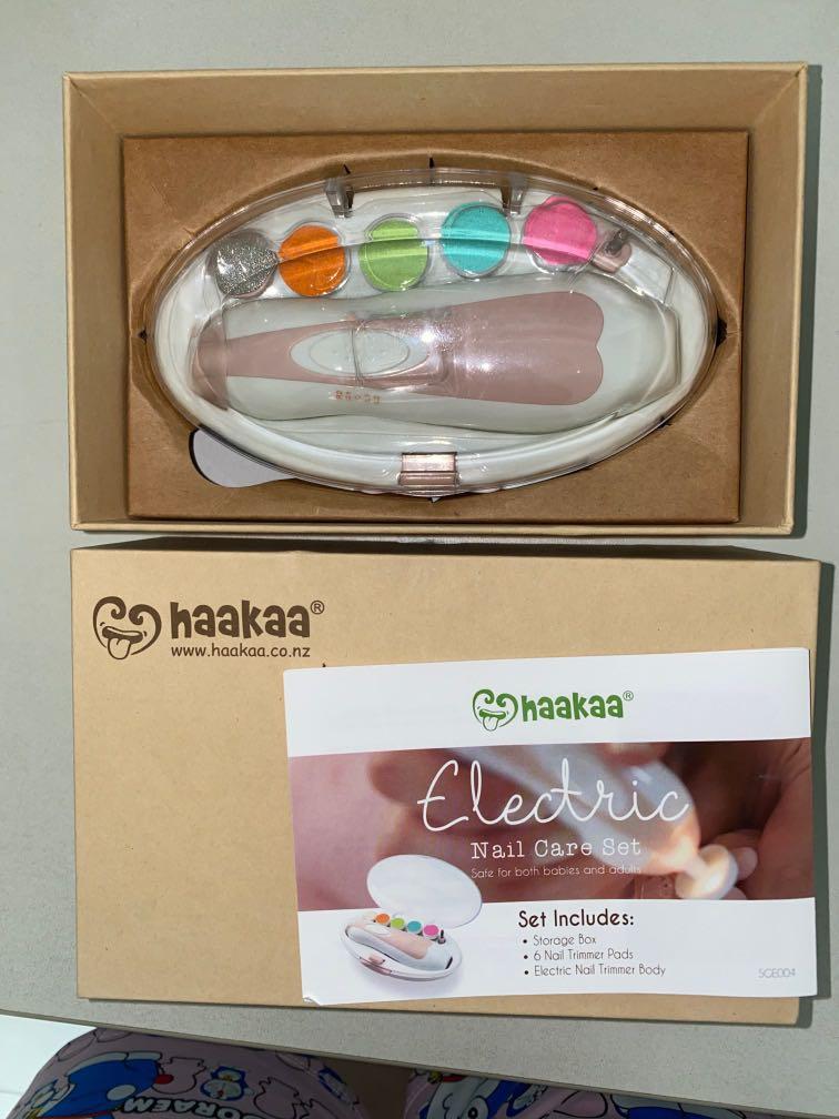 Haakaa Electric Nail Care Set Nail Trimmer, Beauty & Personal Care