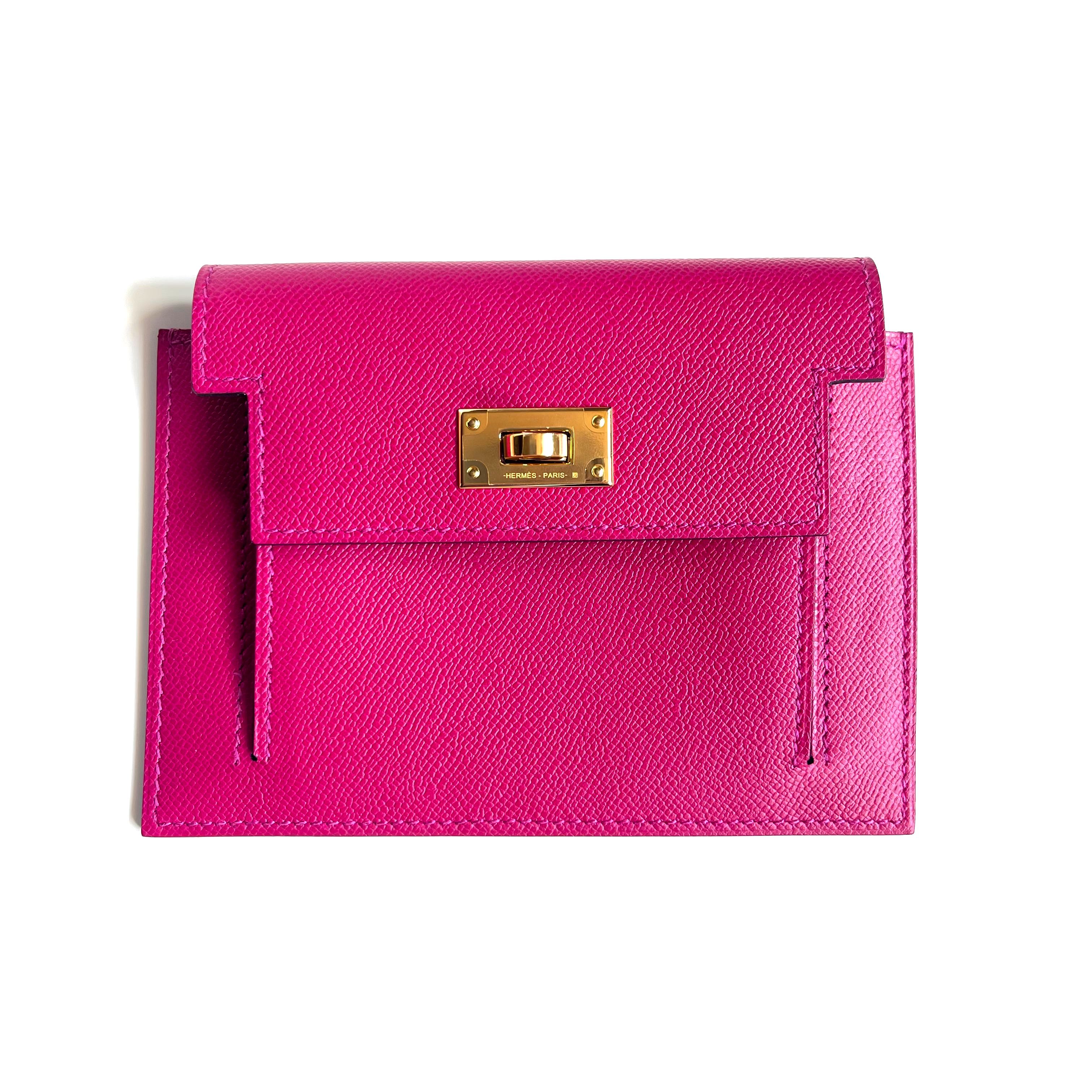 Hermes - Rose Poupre Kelly Pocket Compact in Veau Epsom with GHW ...