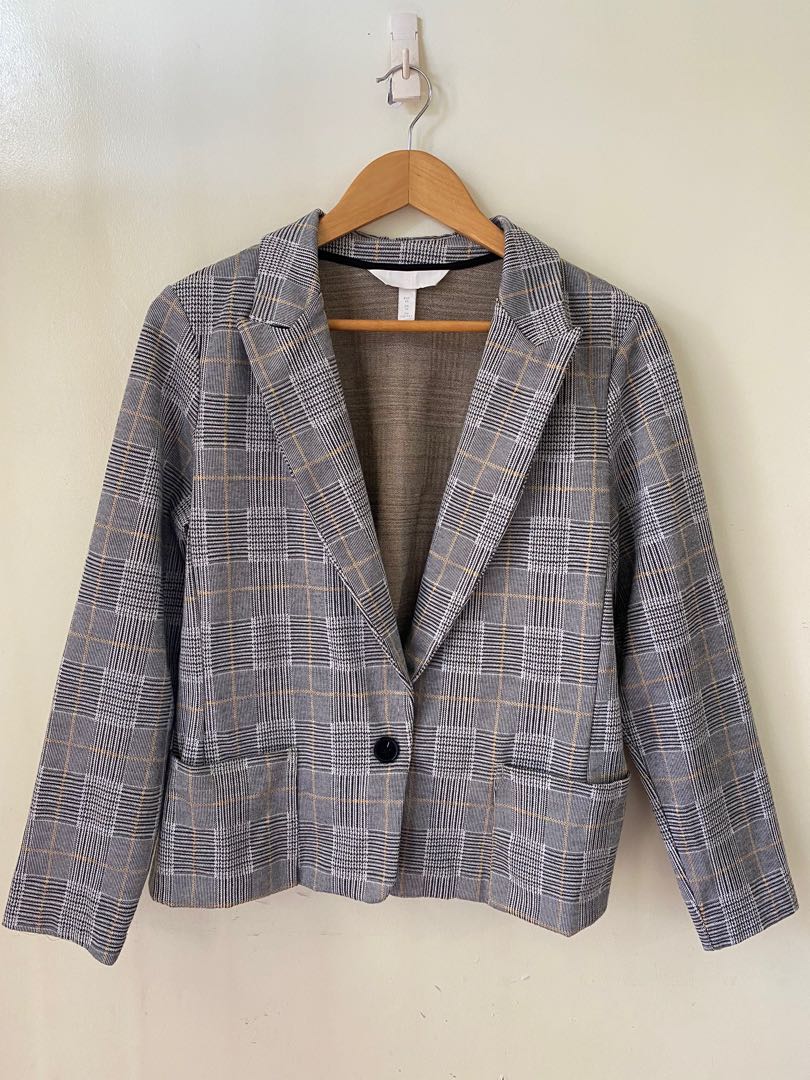 H&M plaid/ checkered blazer, Women's Fashion, Coats, Jackets and ...