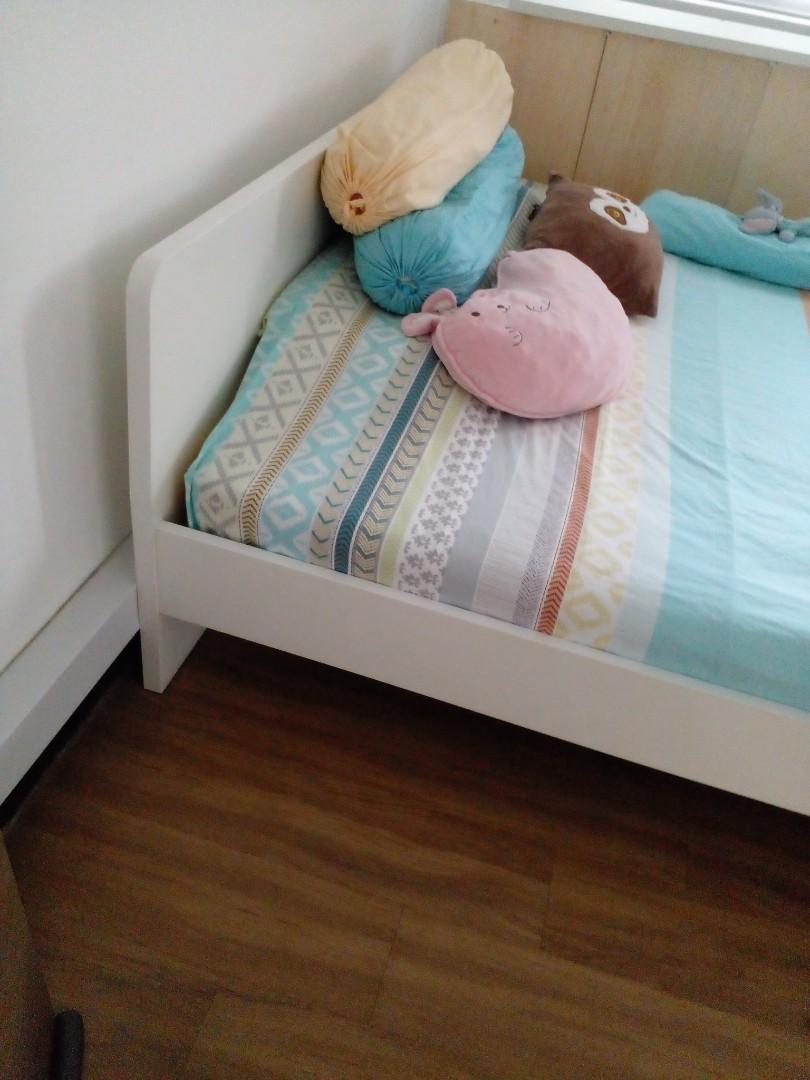 IKEA Askvoll bed frame white (King size), Furniture & Home Living