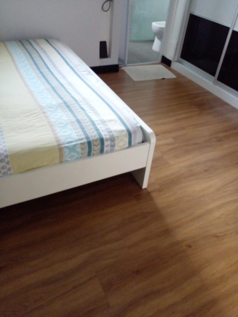 IKEA Askvoll bed frame white (King size), Furniture & Home Living