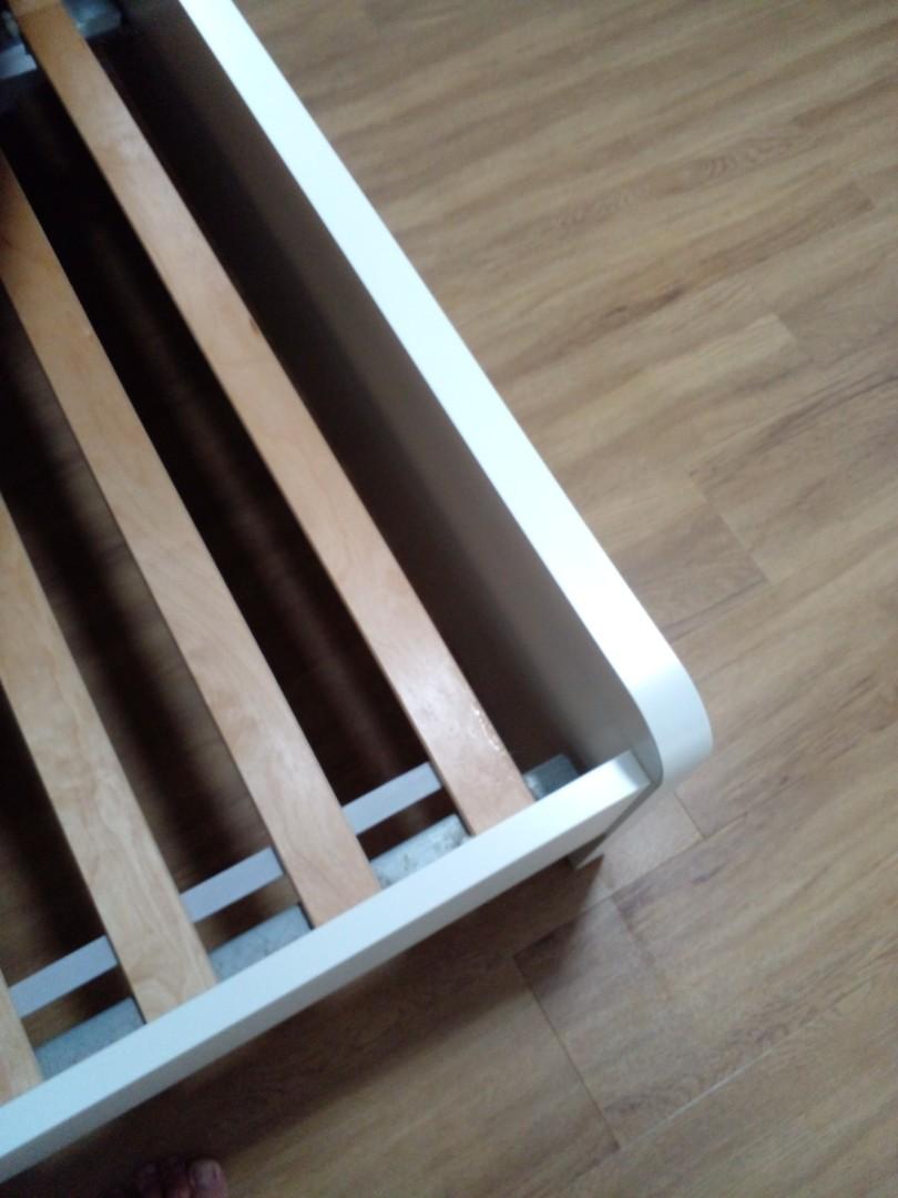 IKEA Askvoll bed frame white (King size), Furniture & Home Living