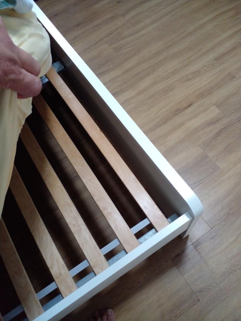 IKEA Askvoll bed frame white (King size), Furniture & Home Living