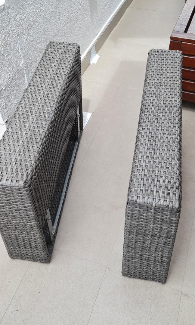 Ikea Solleron rattan outdoor gray chair Arm Rest, Furniture & Home