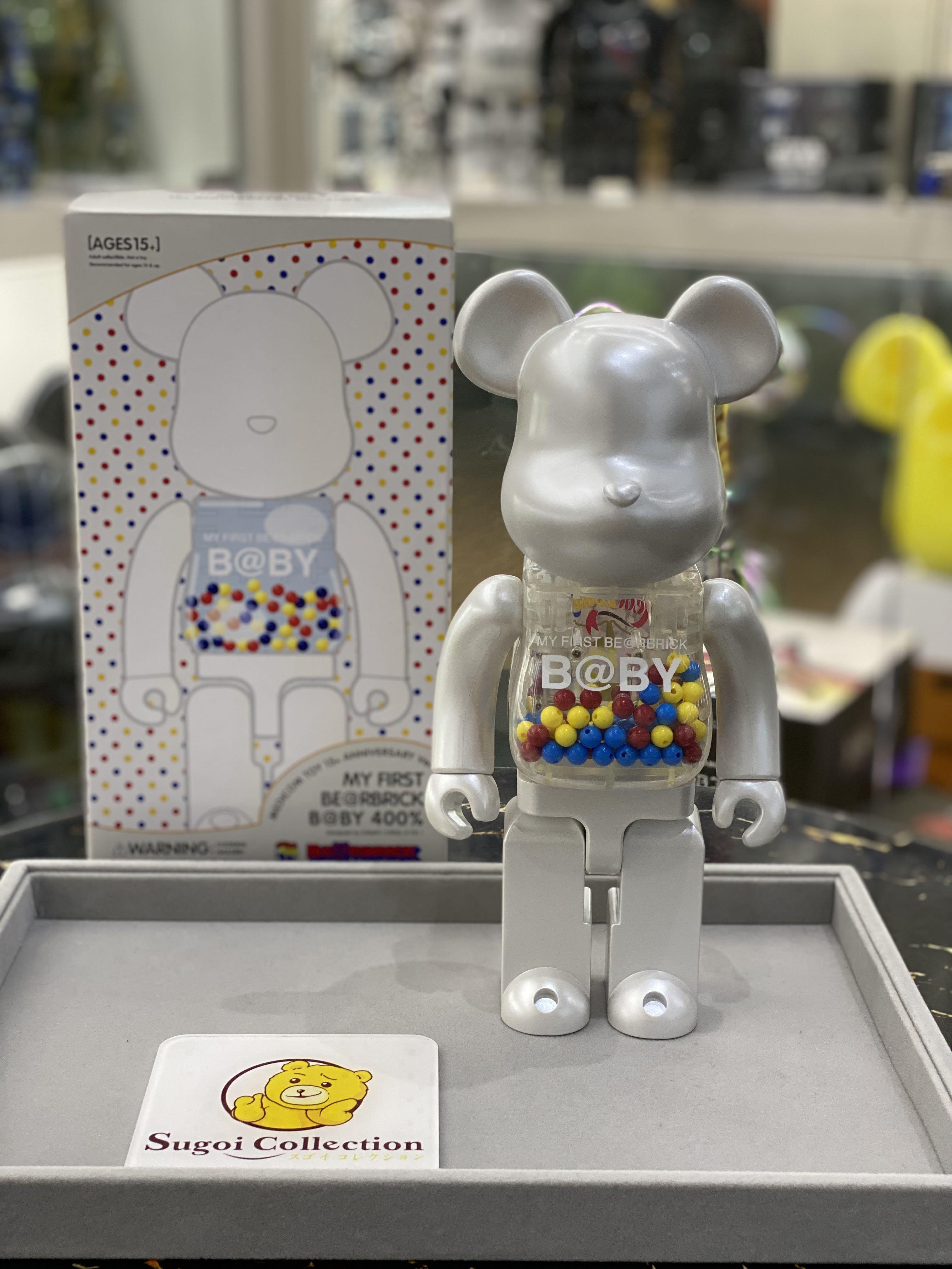 [In Stock] BE@RBRICK x My First Baby 400% Pearl White MCT 15th Anniversary  Limited bearbrick