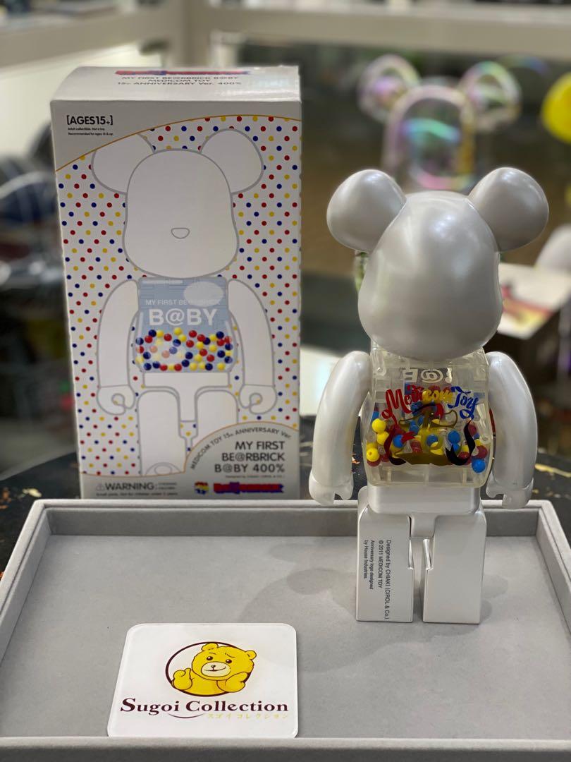 [In Stock] BE@RBRICK x My First Baby 400% Pearl White MCT 15th Anniversary  Limited bearbrick