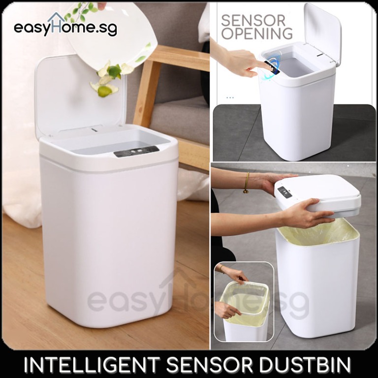 Intelligent Sensor Dustbin 15L 18L / Auto Open Smart Rubbish Bin Trash Bin  Garbage Bin E861 E862 (Battery or Rechargeable Option), Furniture & Home  Living, Cleaning & Homecare Supplies, Waste Bins 