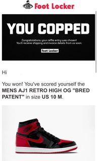 Jordan 1 Bred Patent