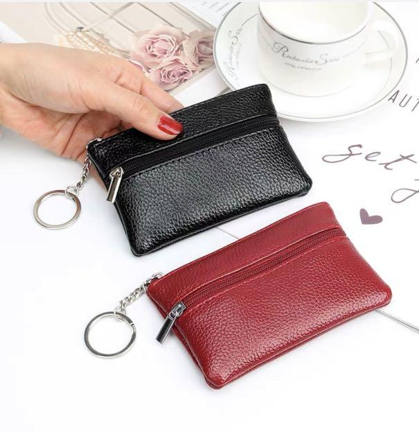 Mens Small Handy Leather Coin Tray/Purse Wallet in 3 Colours Change Holder  | eBay