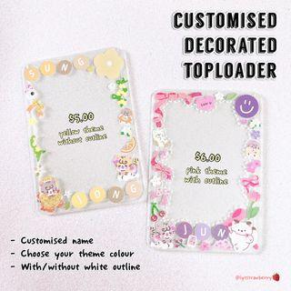 kpop decorared toploader / transparent photocard / pc holder