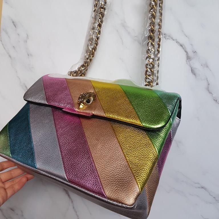 Kurt Geiger Leather Kensington Pastel Rainbow Bag