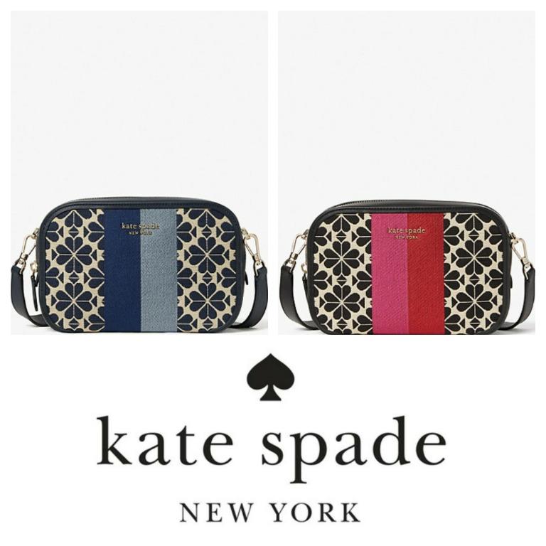 Kate Spade New York Spade Flower Jacquard Bijou Cherry Stripe Medium  Crossbody