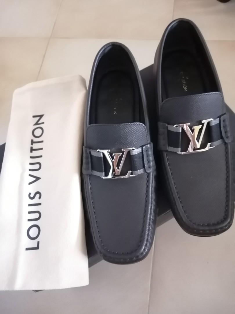 Louis Vuitton Black Leather Montaigne Loafers Size 43 Louis