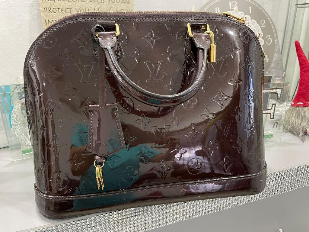 Louis Vuitton Monogram Vernis Alma PM - Burgundy Handle Bags, Handbags -  LOU558952