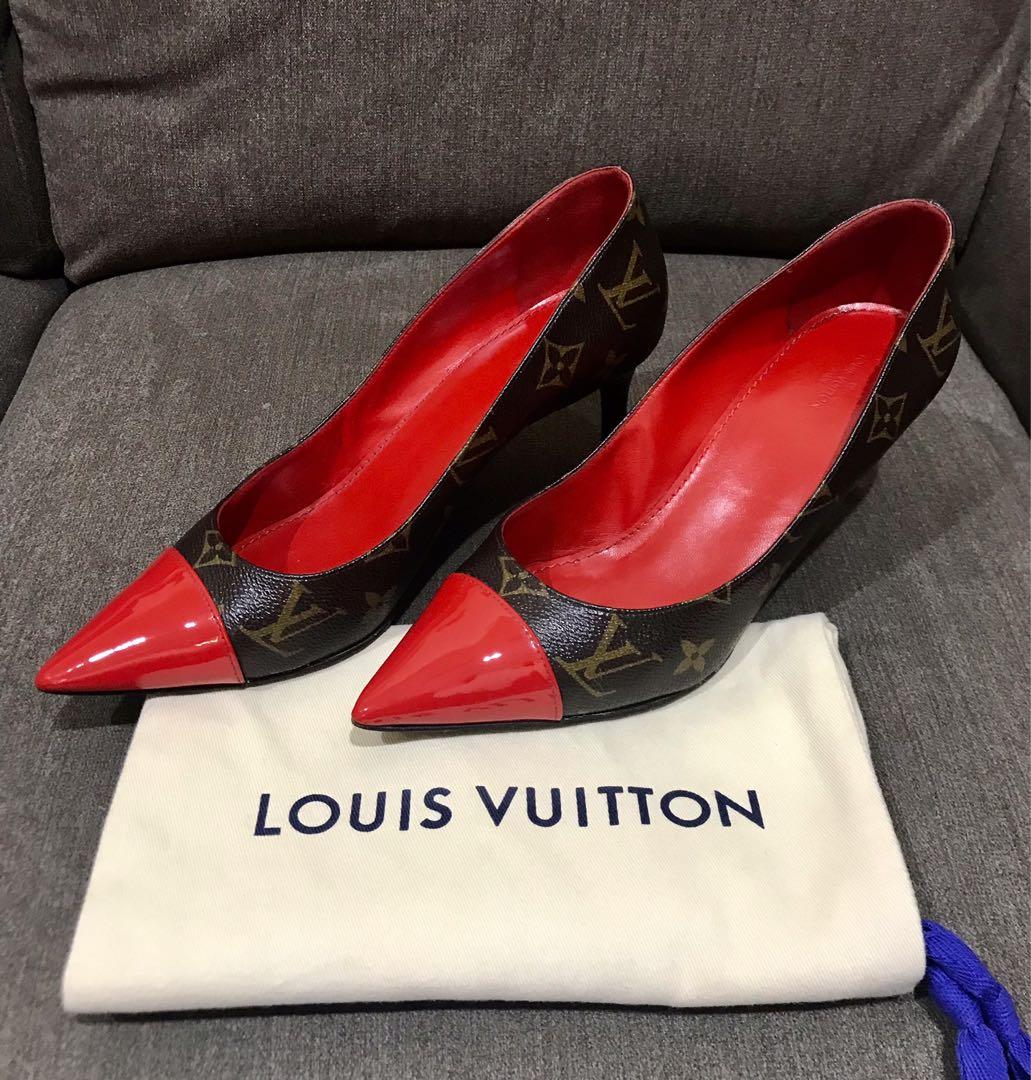 Louis Vuitton Black Monogram Canvas Cherie Pumps Size 40 Louis