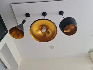 Matt black gold pendant light erlend inspired cafe nordic minimalist