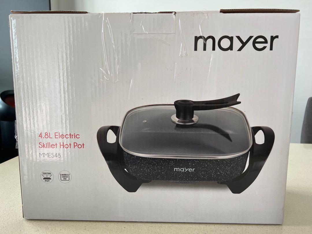 Mayer Electric Skillet Hot Pot MMES48, TV & Home Appliances, Kitchen Appliances, BBQ, Grills