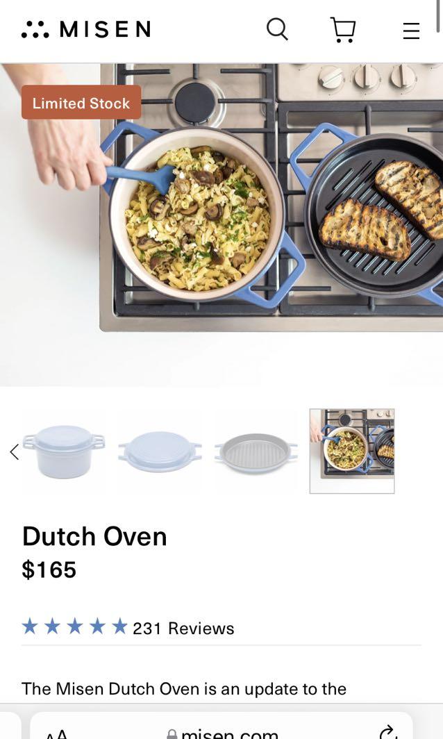 Misen Dutch Oven with grill lid, Furniture & Home Living, Kitchenware