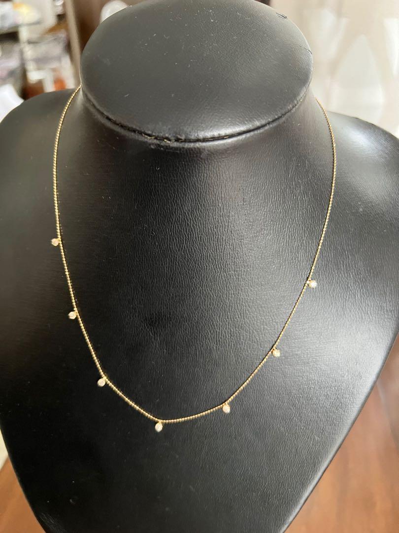 Gold and shop diamond station necklace
