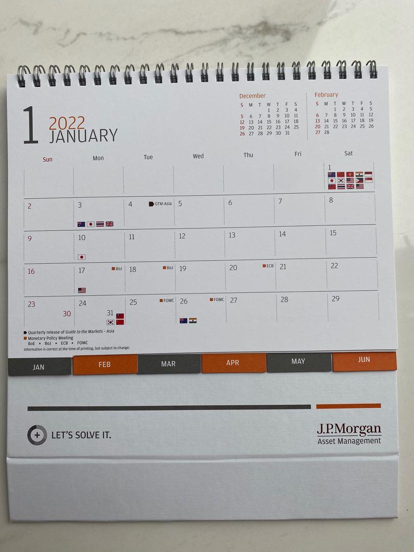 NEW: JPMorgan 2022 calendar Hobbies Toys Stationery Craft