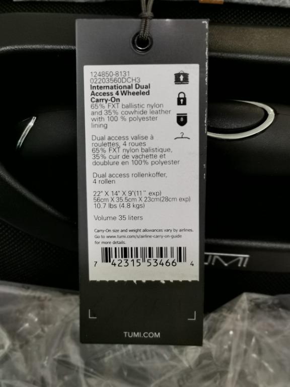 NEW Tumi 2206530DCH3 Alpha 3 Cabin luggage / 22" Cabin bag / 4