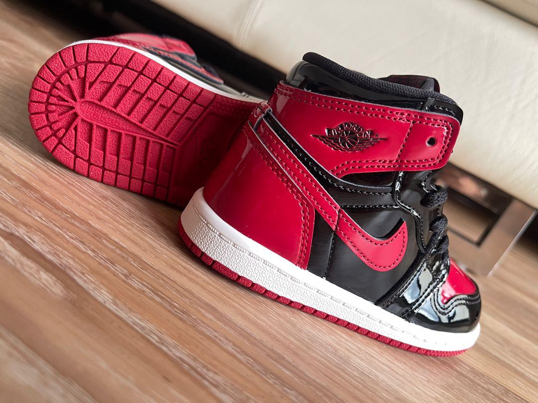 Nike Air Jordan 1 Patent Bred Size 8C Men s Fashion Footwear