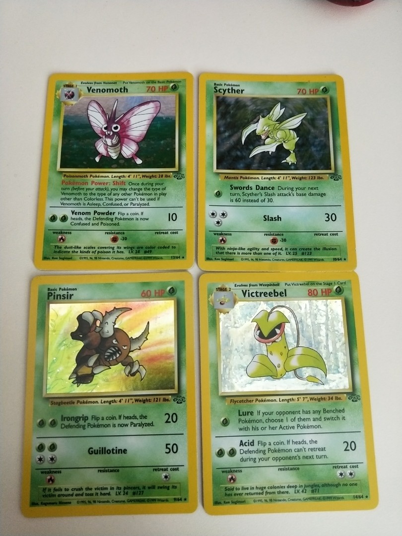 16 Non-Holo-Foil Cards NM/Mint Condition 17-32 Pokemon Card Jungle Set 