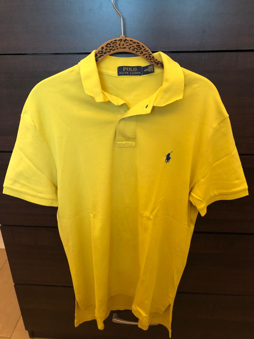 Polo Ralph Lauren shirt - yellow - US mens size medium, Men's Fashion, Tops  & Sets, Tshirts & Polo Shirts on Carousell