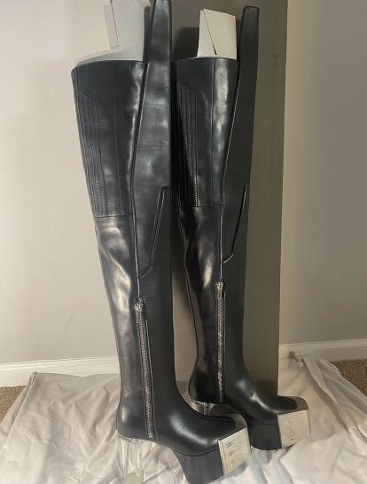 Rick Owens SS21 PHLEGETHON SHIELDED PLATFORMS Kiss boots, Men's Fashion ...
