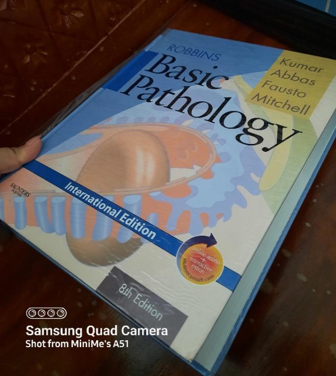 Robbins - Basic Pathology Book 8th Edition [Hard Bound] (Category: Textbooks) located in Malasiqui. Submitted by peachyminime (Listing ID 1134462006, Image 3). Description: Robbins - Basic Pathology Book 8th Edition [Hard Bound] - Preloved - Hard Bound (with minimal dents on outer plastic cover) - Original, bought from C&E Bookshop - Colored - With name on the first page (will be covered with white ink) - With name and initials on the bottom part