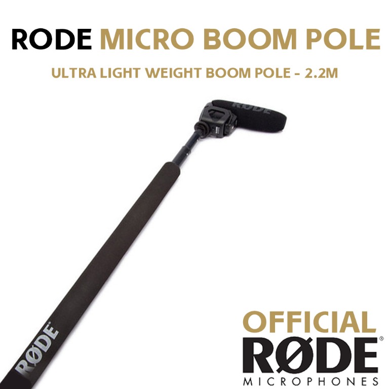 Rode Micro Boompole 3Section Telescopic Lightweight Boom Pole, Audio